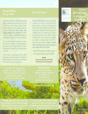 World Land Trust Friend Donation Form