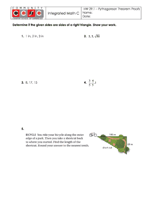 Pythagorean Theorem Proofs Worksheet