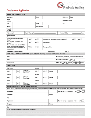 Employment Application Form