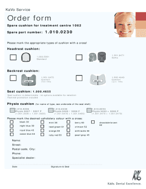 KaVo Service Order Form