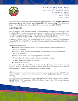 Introduction Letter - Sioux Lookout First Nations Health Authority