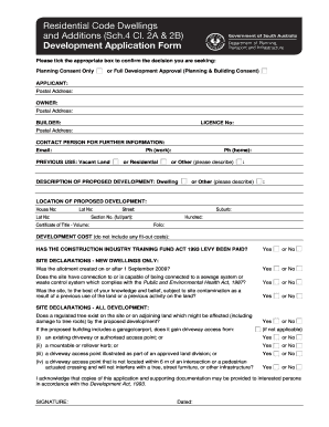 Planning Consent Application Form