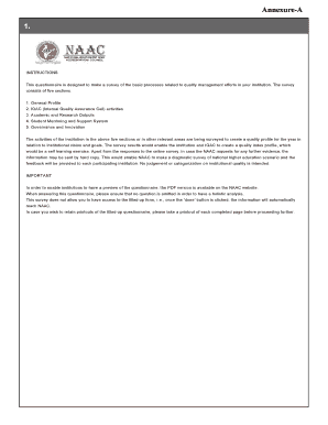 NAAC Quality Management Survey Form