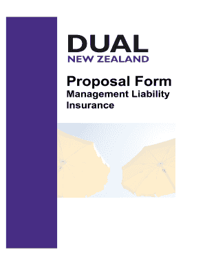 Management Liability Insurance Proposal Form