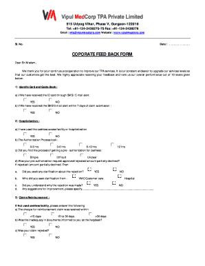 Corporate Feedback Form
