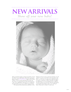 New Baby Announcement Form