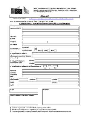 EU Legal Entity Form
