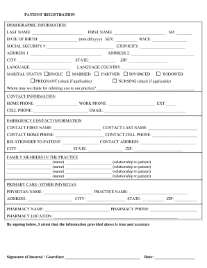 Patient Registration Form