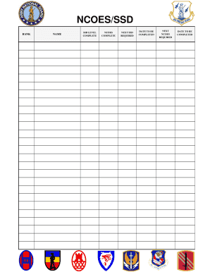 NCOES SSD Completion Form