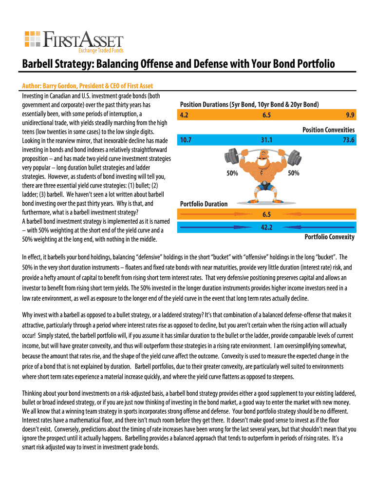 Fillable Online Barbell Strategy Balancing Offense and Defense with Your Bond Portfolio Fax