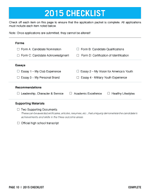 2015 National Youth of the Year Application