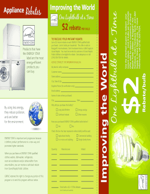 ENERGY STAR Lightbulb Rebate Form