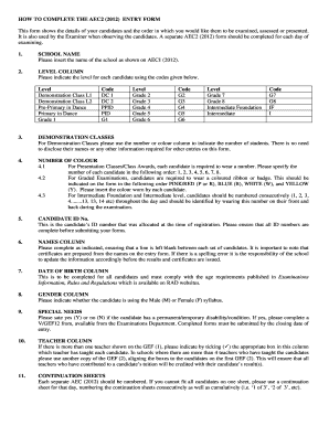 AEC2 (2012) Entry Form