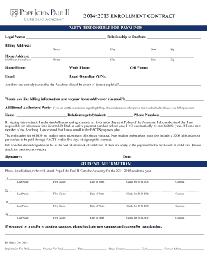 Enrollment Contract