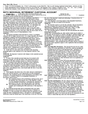 Roth IRA Custodial Account Agreement