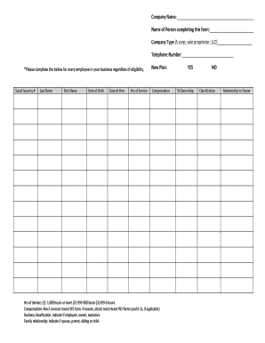 Employee Eligibility Form