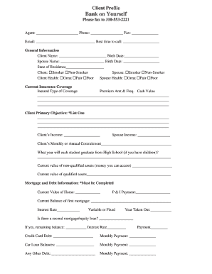 Client Profile Form