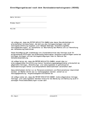 Datenschutzerklärung der PETER WOLNITZA GMBH
