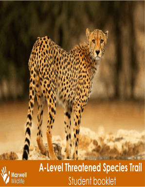 A-Level Threatened Species Trail Student Booklet