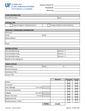 Expense Report Form