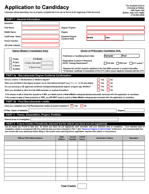 Application to Candidacy