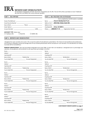 IRA Beneficiary Designation Form
