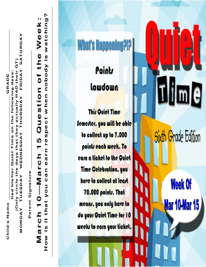 Quiet Time Points Tracker