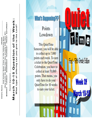 QuietTime Points Tracker Form