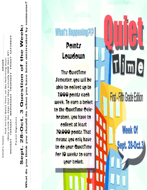 QuietTime Weekly Activity Form