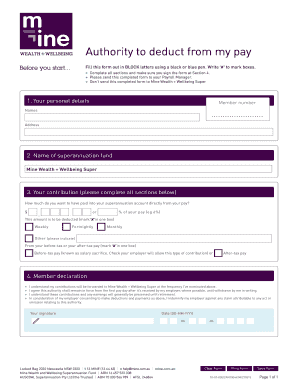 Authority to Deduct from Pay