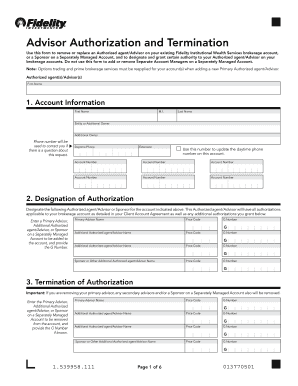 Advisor Authorization and Termination Form