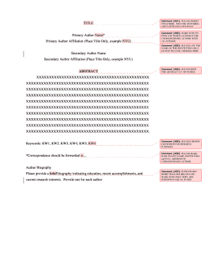 Academic Research Paper Template