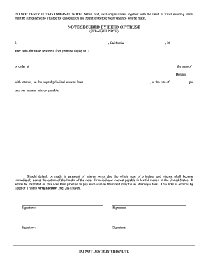 California Promissory Note