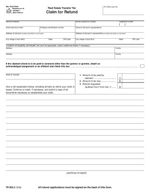 New York Real Estate Transfer Tax Refund Claim