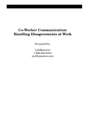 Co-Worker Communication: Handling Disagreements at Work