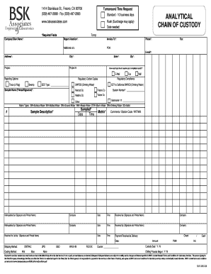 Chain of Custody Form