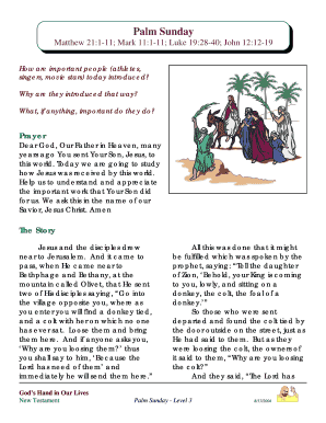 Palm Sunday Bible Study