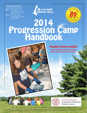 4-H Camp Bristol Hills Health Form