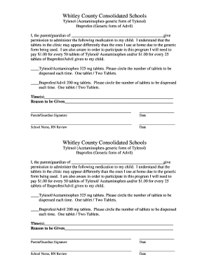 Medication Administration Permission Form