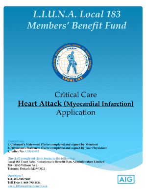 Critical Care Heart Attack Claim Form