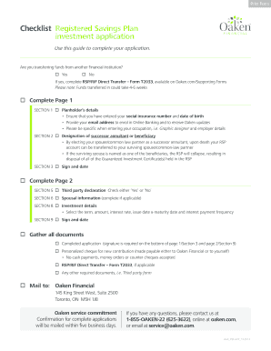 Retirement Savings Plan Investment Application