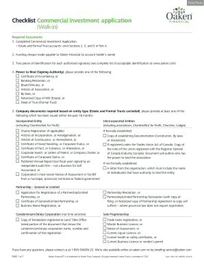 Commercial Investment Application