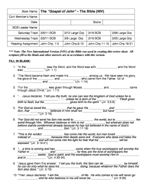 Gospel of John Study Guide