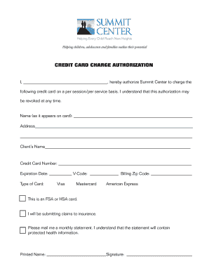 Credit Card Charge Authorization