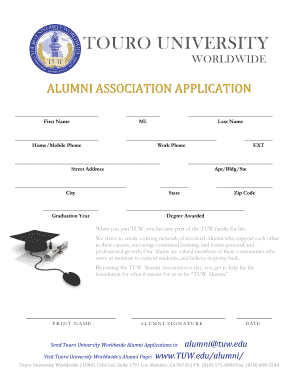 TUW Alumni Association Application
