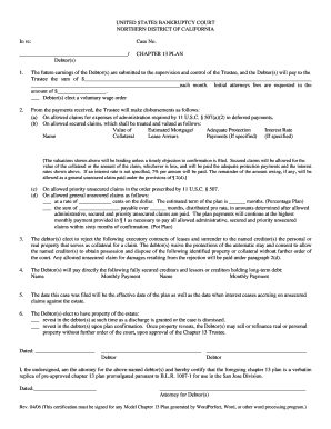 Chapter 13 Bankruptcy Plan
