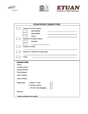 ETUAN Product Enquiry Form