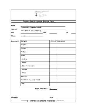 Expense Reimbursement Request Form