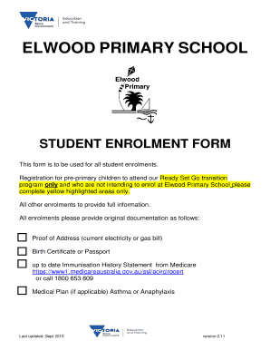 Student Enrolment Form