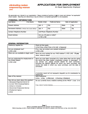 Application for Employment